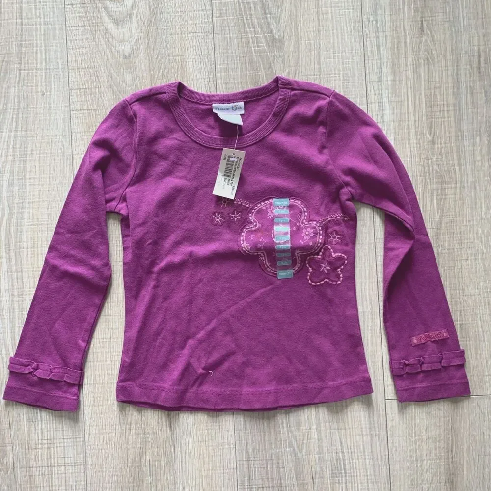 Lot 6 pc Naartjie Tops Long Sleeve Shirt Purple Blue Pink Girls Size 6